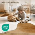 thumbnail image 4 of ODIKA 5'x7' Washable Area Rug Non-Slip, Low Pile, Stain Resistant Large Abstract Beige Brushstroke Neutral Shape Shapes Interlocking for Guest Room, Lounge, Apartment, 4 of 7