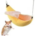 thumbnail image 1 of Banana Hamster Bed House, Hamaca Pequeño Animal Cálido Cama Casa Jaula Nido Hamster Accesorios para Sugar Glider Hamster Bird Pet (Amarillo) Zhivalor WMXL-262, 1 of 4