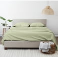 thumbnail image 3 of Noble Linens 4 Piece Pattern Microfiber Bed Sheets Set, Sage Scallops, King, 3 of 11