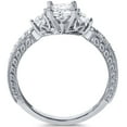 thumbnail image 2 of Pompeii 1ct Princess Cut Diamond Vintage Engagement Ring 14K White Gold (G/H,I1), 2 of 3