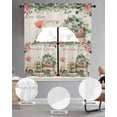 thumbnail image 2 of Eucalyptus Trucks Swag Kitchen Curtains Sets for Windows 24 Inch Length, Spring Farmhouse Floral Leaves Burlap Short Window Curtain Panels Swags Valances and Tiers 3 Piece Set for Cafe/Dining Room, 2 of 5