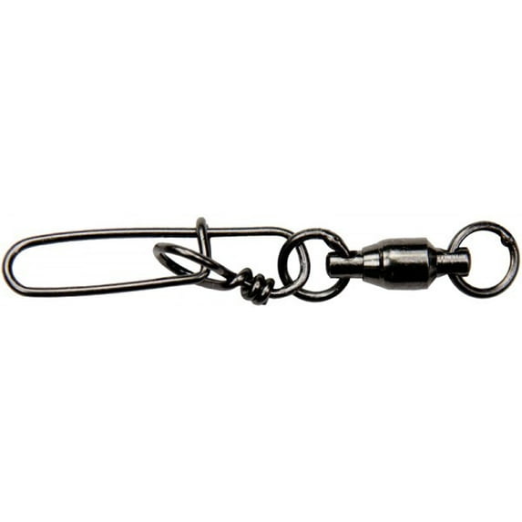 Mustad SLSBB Stay-Lok Snap With Ball Bearing Swivel - Black