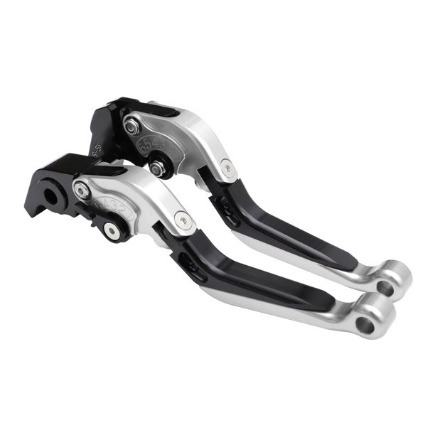 Palancas de freno y embrague cortas únicas para Aprilia RSV4 2009-2022, palanca de freno ajustable en 6 posiciones, aleación de aluminio T6 6061, tono plateado, 1 juego