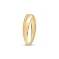 thumbnail image 4 of 10kt Yellow Gold Mens Round Diamond Single Row Cross Wedding Band 1/20 Cttw, 4 of 4