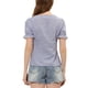 thumbnail image 3 of Blusa de cuadros de cuello cuadrado de manga corta INSPIRE CHIC para mujer XL Negro, 3 of 6