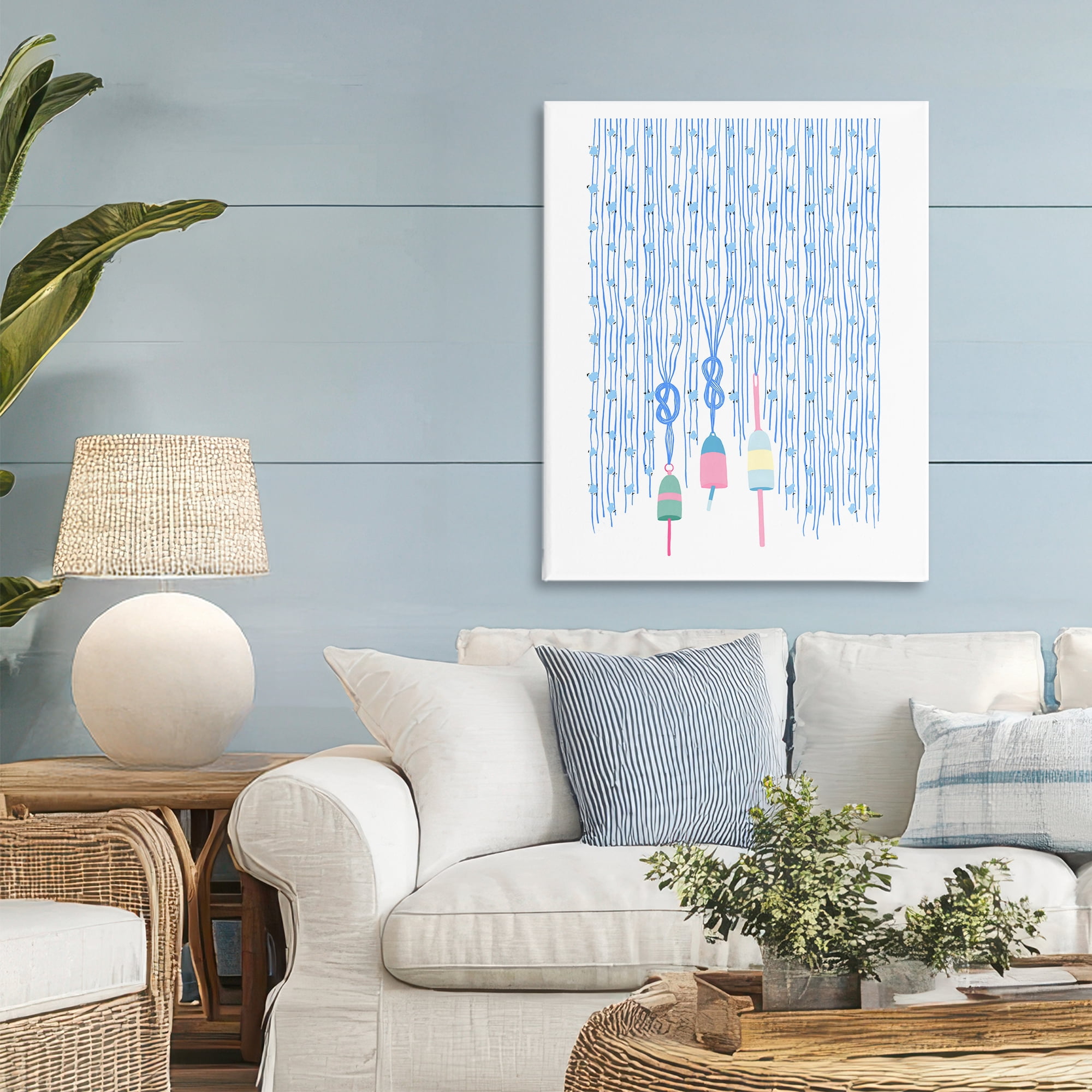 Stupell Industries Hanging Buoys on Ropes Canvas Wall Art, design by Melissa Tilley