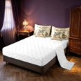 thumbnail image 3 of Manfei Fantasy Pterosaur Animals 7-Piece Twin Bedding,Gothic Floral Butterfly Bedding Comforter Set,Cream,Reversible, 3 of 6