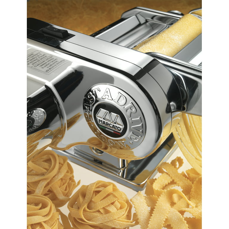 MARCATO Made in Italy Atlas 150 Classic Manual Pasta Machine, Chrome Steel.  Makes Lasagne, Fettuccine & Tagliolini.