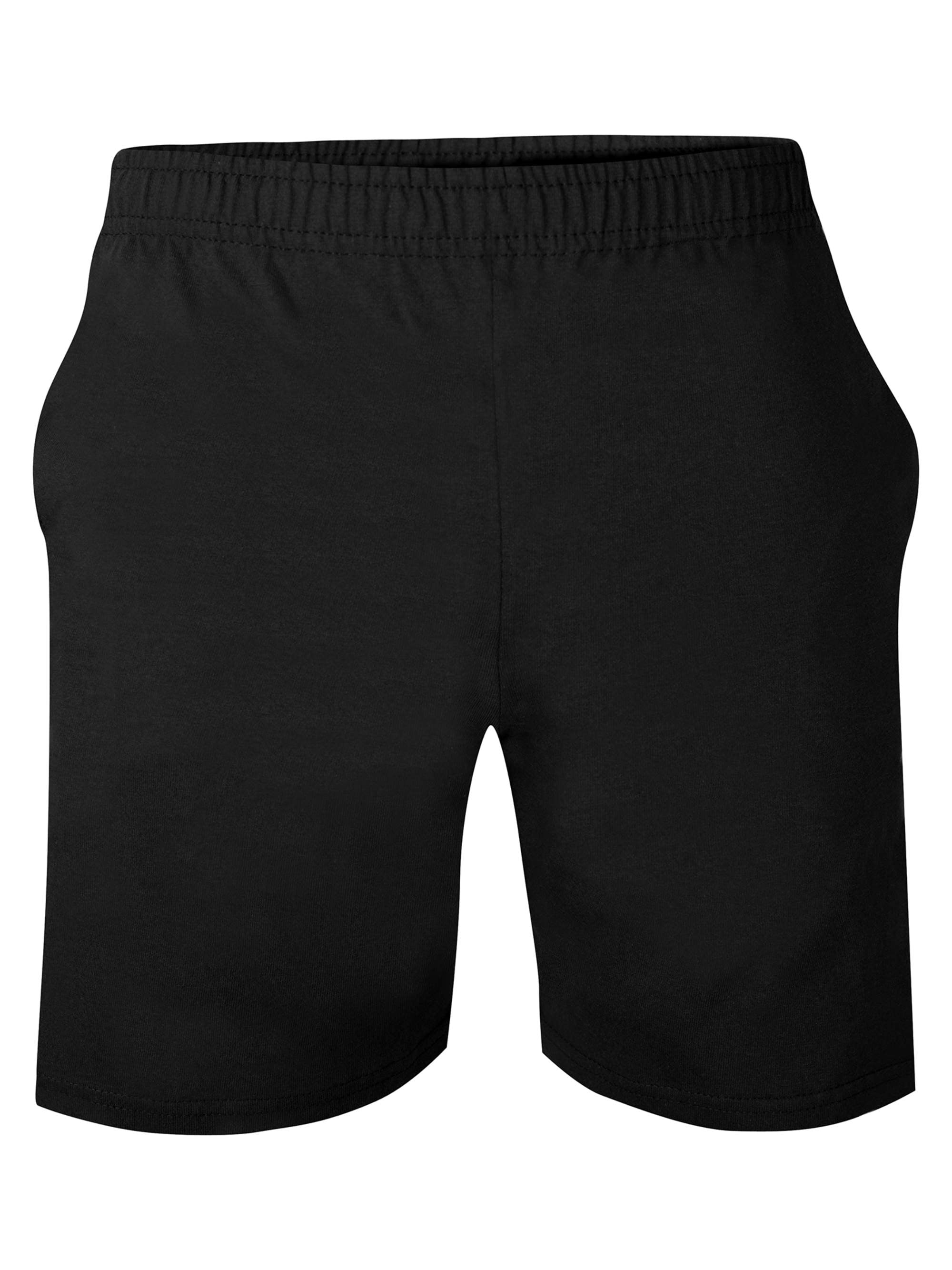 boys black jersey shorts