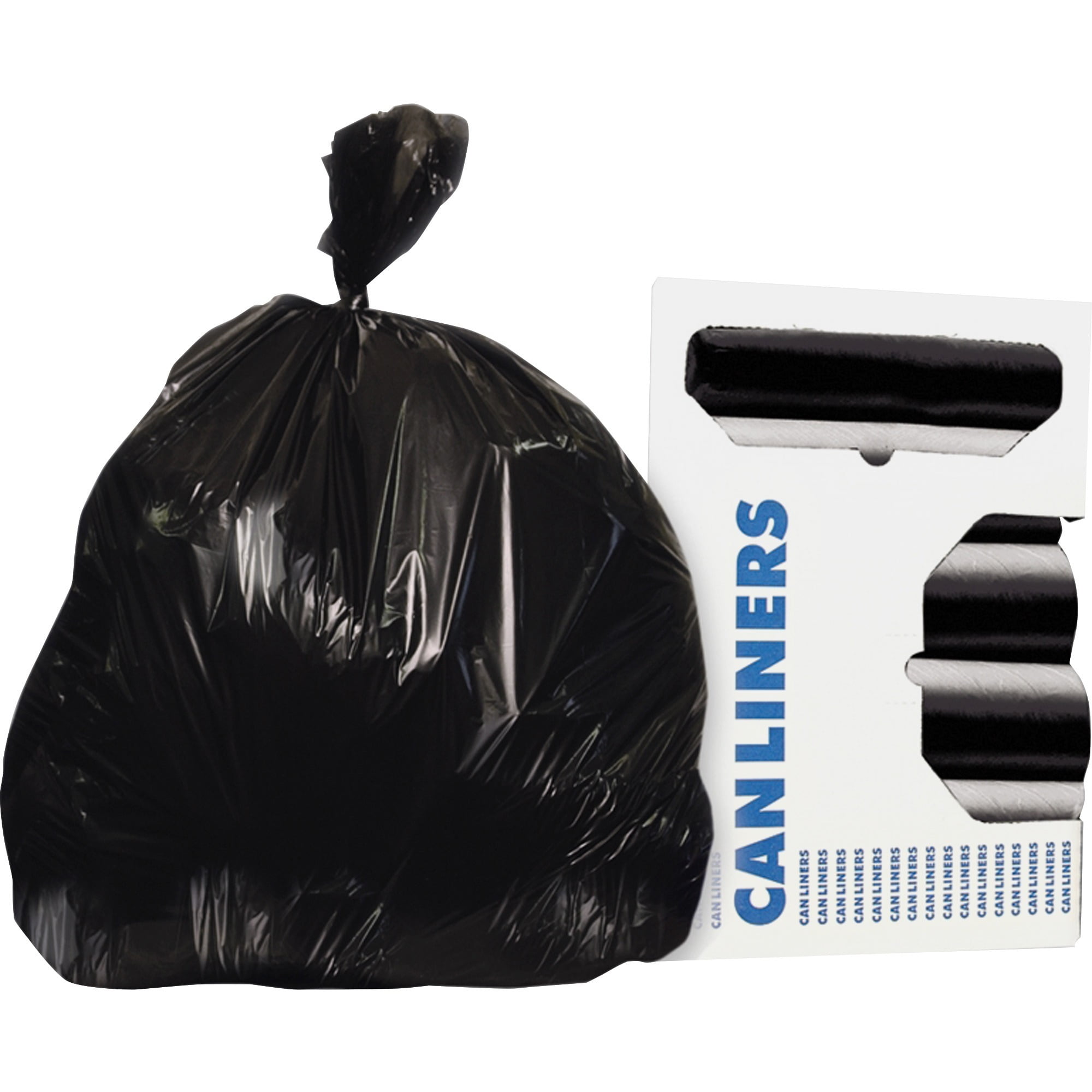 100/CS 2 Mil 33 Gallon Black Repro Trash Bags 100/CS 2 Mil 33 Gallon Black Repro Trash Bags