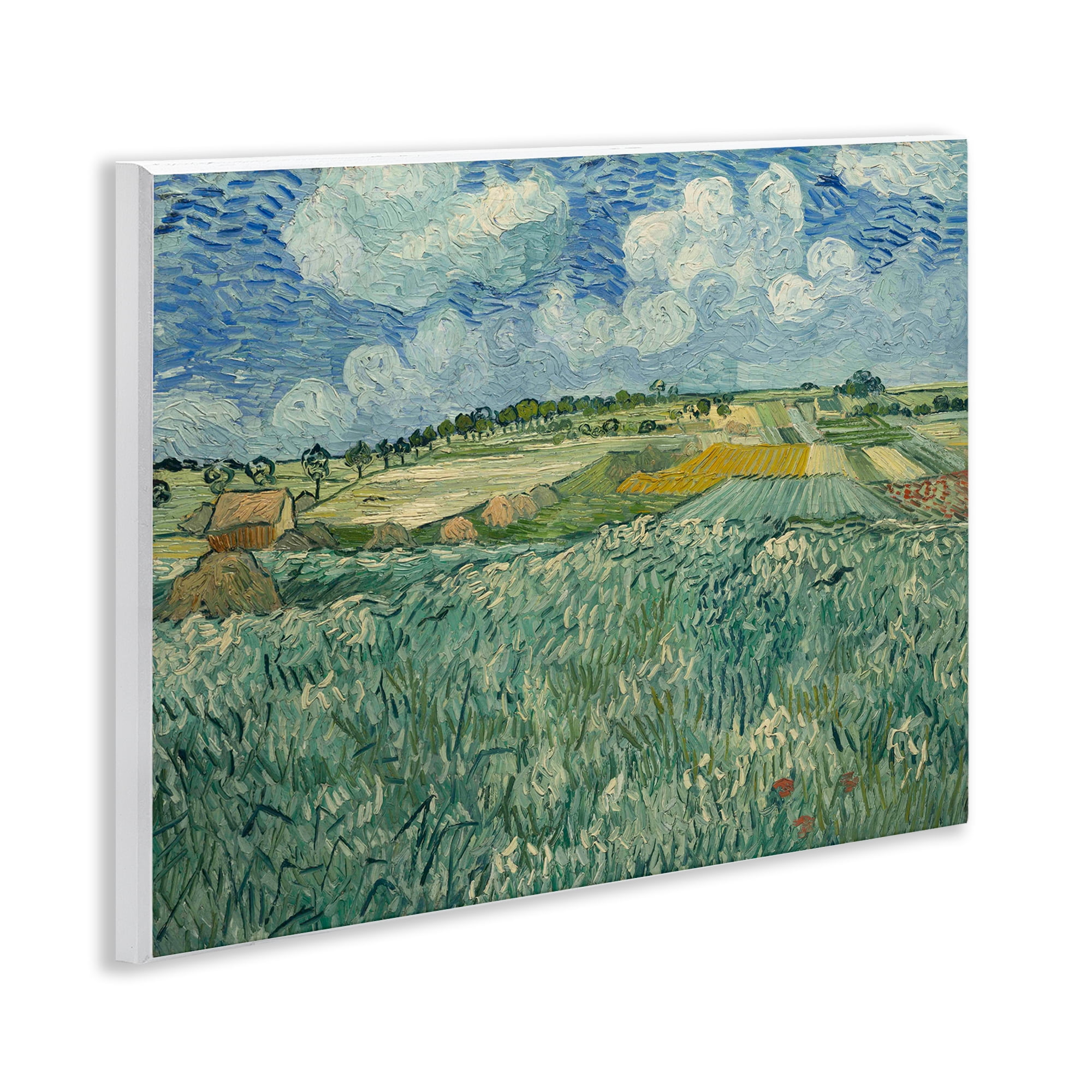 Stupell Industries Classical Van Gogh Farmland Landscape & Nature Painting Unframed Art Print Wall Art, 14 x 11
