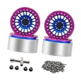 thumbnail image 4 of TISHITA 4 Pcs Jantes de Roue de Crawler RC 1/10 Pcs de Rechange Alliage d'Aluminium pour SCX10 H8H Bleu, 4 of 8
