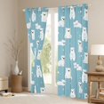 thumbnail image 3 of Feelyou Cute Polar Bear Curtains Pack of 2 (42x84 Each), Kawaii Animal Lover Curtains Blackout, Blue Cartoon Theme Bedroom Curtains, Blackout Curtains Room Decor, 3 of 6