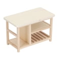thumbnail image 4 of Mesa de almacenamiento para casa de muñecas a escala 1:12, mesa de muebles de casa de muñecas en miniatura de madera sin pintar, 4 of 9