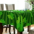 thumbnail image 3 of Dreamtimes St Patrick's Day Clover Tablecloth 60"x108", Waterproof Washable Polyester Square Table Cover, Durable Tablecloth for Kitchen Dining Table Party Decor, 3 of 7