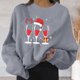 thumbnail image 2 of Gibobby Tops Mujeres Casual Sudadera con estampado navideño para mujer, de cuello Rojoondo informal, camisa holgada, Tops ligeros (Gris, L), 2 of 4