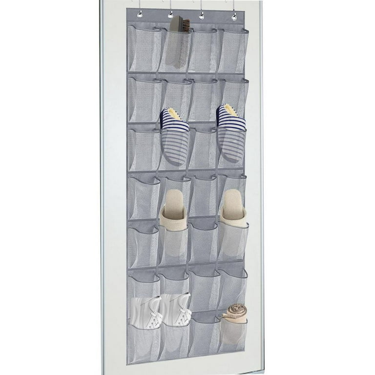 Extra Large Over the Door Shoe Organizer with 4 Hooks 24/28 Pockets Hanging  Shoe Rack