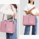 thumbnail image 2 of LHSHID Canvas Tote Bag with Multi Pockets Everything Tote for Women Church Bag Mommy Diapper Bag with Compartments, 2 of 6