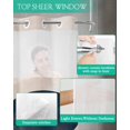 thumbnail image 4 of No Hook Shower Curtains with Snap in Liner, Navy Blue Black Abstract Art Fabric Shower Curtain, Modern Aesthetic Geometric Double Layers & See-Through Top Window Bathroom Curtains 48''x72'', 4 of 6
