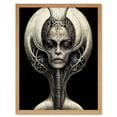 thumbnail image 1 of Alien Queen Gothic Illustration Art Print Framed Poster Wall Decor 12x16 inch, 1 of 5