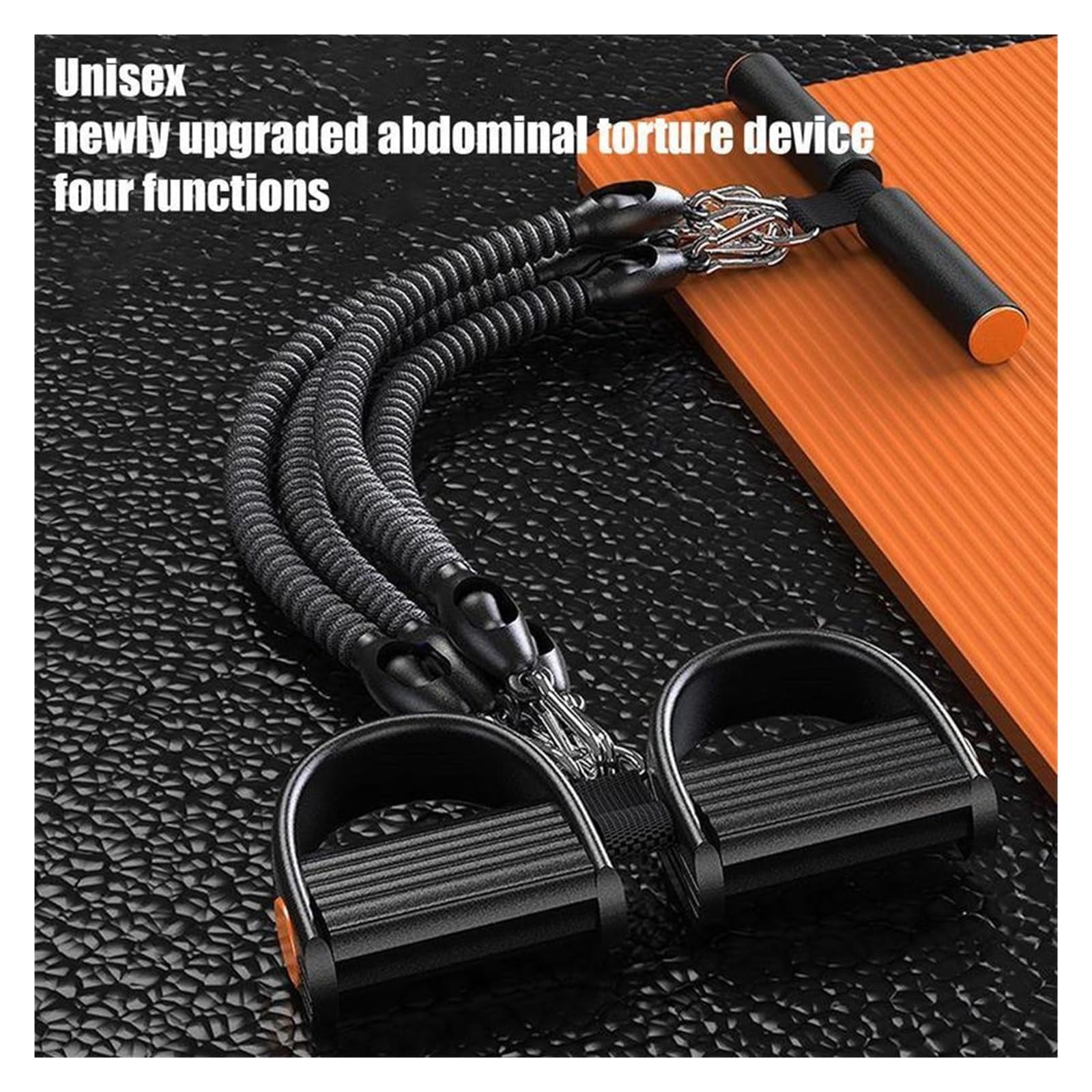 Pedal Resistance Band with Handle, Elastic Sit Up Pull Rope Sit Up Band Pull Rope Elastic Pedal Puller Yoga Pedal Puller Resistant Band for Waist Arm Leg