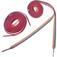 thumbnail image 2 of MasteelfCA 2 Pairs Sneaker Shoelaces Polyester Shoe Straps Bright Rainbow Shoes Straps, 2 of 8