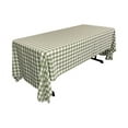 thumbnail image 4 of LA Linen Polyester Gingham Checkered 60 by 84-Inch Rectangular Tablecloth, Hunter Green and White, 4 of 7