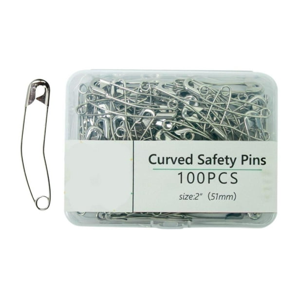 Imperdibles curvos portátiles de acero de alta resistencia para tejer y coser mantas 100 piezas 51 mm