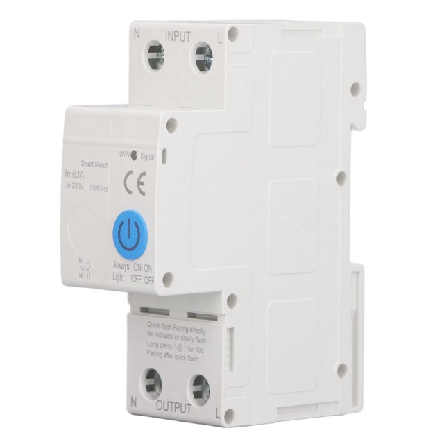 Disyuntor inteligente ZHCH Zigbee 2P 63A Control de voz aplicación remota interruptor Disyuntor con medición AC230V