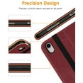 thumbnail image 6 of DTTO iPad Air 5th/4th Case, Premium Leather Business Folio Stand Cover with Built-in Apple Pencil Holder - Auto Wake/Sleep and Multiple Viewing Angles for iPad 10.9 Inch 2020/2022, Burgundy Red, 6 of 7
