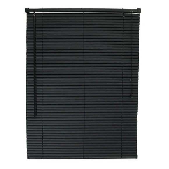 Persiana Deco 120 x 160 cm  Horizontal de PVC  Negra