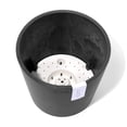 thumbnail image 2 of Ecopots Amsterdam Durable Modern Round Indoor/Outdoor Recycled Based Composite Flower Pot Planter, Dark Grey, 8", 2 of 4