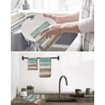 thumbnail image 5 of Farmhouse Blue Grey Brown Kitchen Dish Towels for Drying Dishes Set of 3, Vintage Ombre Wooden Waffle Weave Microfiber Hand Tea Bathroom Towels Quick Dry & Absorbent Towel 12x12, 5 of 7