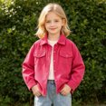 thumbnail image 2 of JAJAHO Boys Girls Button Down Shirt 4-12Y Kids Back To School Clothes Cotton Long Sleeve Lapel Shirts, 2 of 5