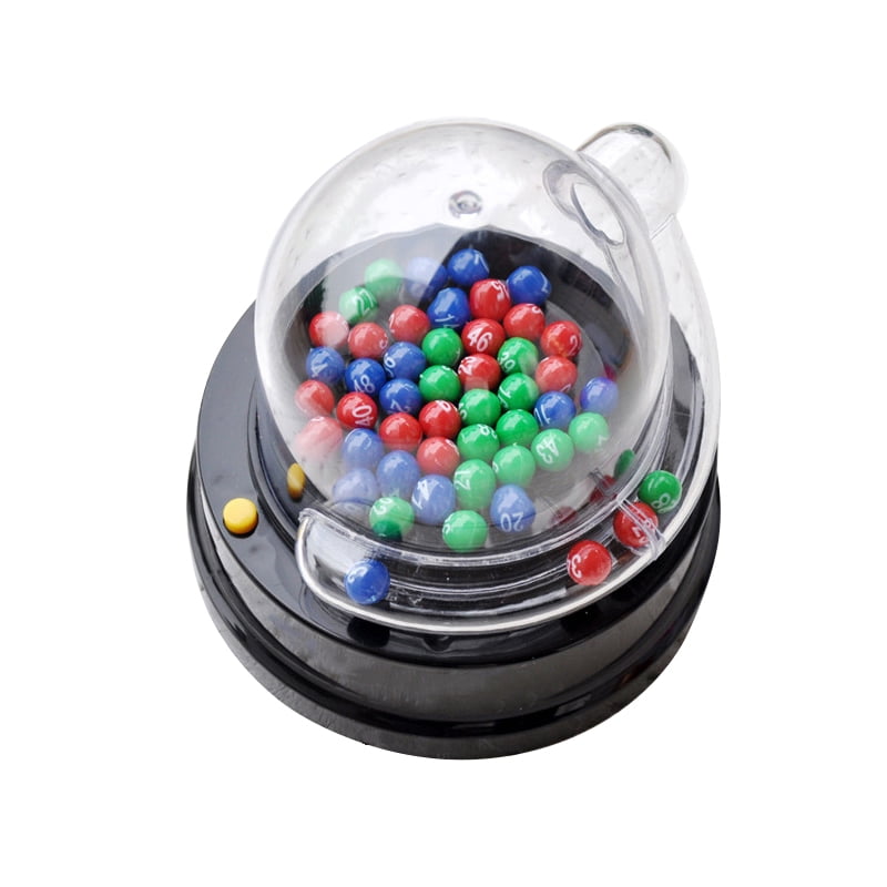 SaniMomo Electric Mini Lucky Number Picking Machine Lottery Bingo Games with 50 Small Colored Balls