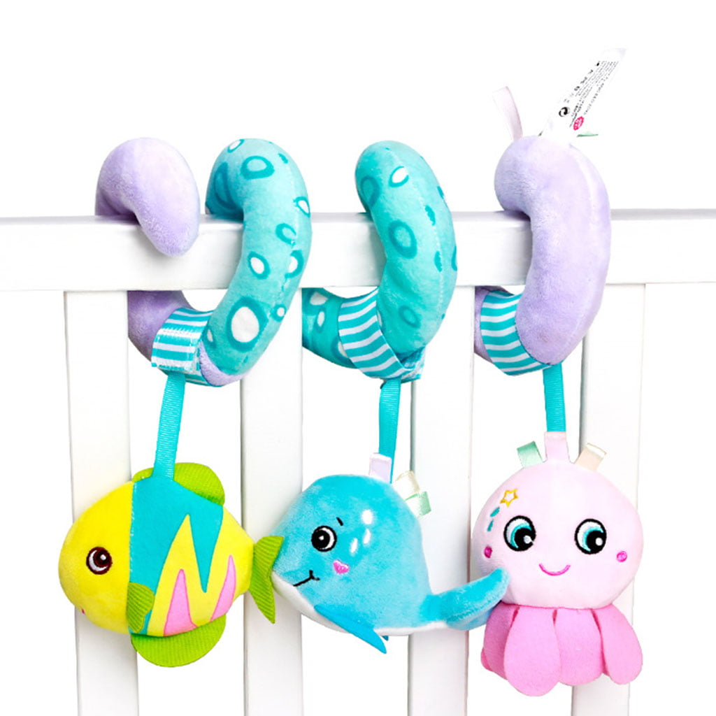 Cute Baby Kids Stroller Bed Pram Hanging Bell Plush Rattle Teether Soft Crib Toy 
