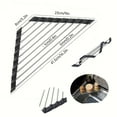 thumbnail image 5 of Triangle Foldable Dish Drying Rack for Sink Corner, Space Saving Over-Sink Organizer with Drainer Tray,2 Pack, Black, 5 of 5