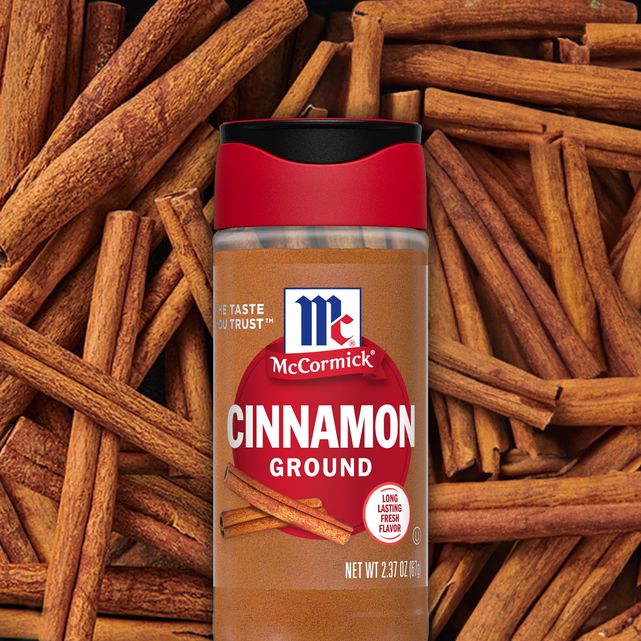 (4 pack) McCormick Kosher Ground Cinnamon, 2.37 oz Bottle