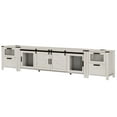 thumbnail image 3 of Wampat Television Stands 87G305 Industrial for 85 Inch TVs, Sliding Barn Door, Charging Station, 2 Drawers, 3-Piece Set, 3 of 5