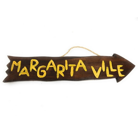 Margaritaville Arrow Driftwood Sign 20" - Tropical Decor | #dpt528850