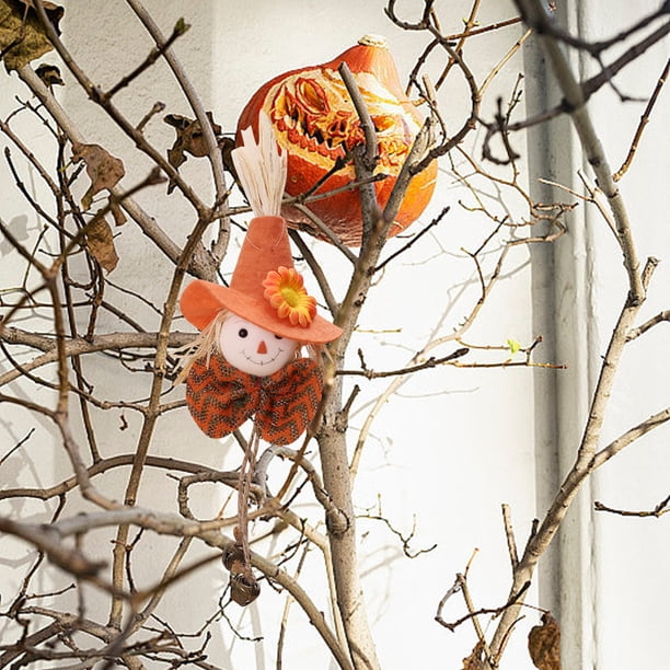 Puntoco Nueva Decoración Del Festival De La Cosecha Espantapájaros Calabaza Niña Colgante Campana Muñeca Colgante A, Decoración Del Hogar