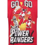 Power Rangers Little Boys 2 Pack Graphic T-Shirts Red/Grey 7-8