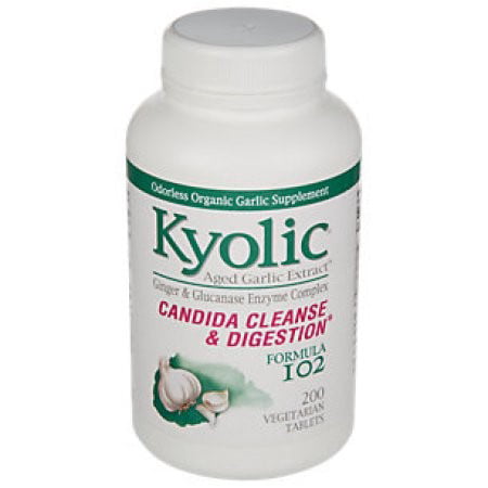 Kyolic - Aged Garlic Extract Candida Cleanse And Digestion Formula 102 - 200 Vegetarian (The Best Candida Cleanse Products)