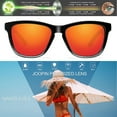 thumbnail image 5 of Joopin Polarized Sunglasses For Man&Women 100% UV Blocking Vintage Retro Rectangle Mirrored Lens Sunglasses For Driving (Gradient Black/Red), 5 of 9