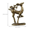 thumbnail image 4 of Gymnture christmas Brass Elk Figurine Retro Deer Statue Vintage Sculpture Decoration, 4 of 10