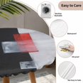 thumbnail image 3 of Red Black Modern Round Tablecloth for 36-44 Inch Tables,Fitted Table Cover with Elastic Edge,Abstract Oil Painting Geometric Artwork Waterproof Outdoor Table Cloth Protector for Patio Garden Dinner, 3 of 9