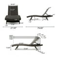 thumbnail image 2 of Noble House PE Rattan Chaise Lounge Set of 2, Foldable Backrest Adjustable Outdoor Recliners for Poolside & Patio,Light Grey, 2 of 9