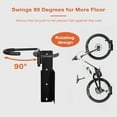 thumbnail image 2 of Bike Rack, Can Be Rotated 90 Degrees Vertical Wall Mounted Bike Rack, Wall Mounted Bike Rack Space Saving Storage Hook Wall Mount for Garage or Home - Black, 2 of 5