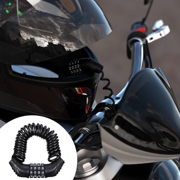 UPOUART Motorbike Lock Anti Theft Digits Lock for Outdoor Activities Black 1Pcs