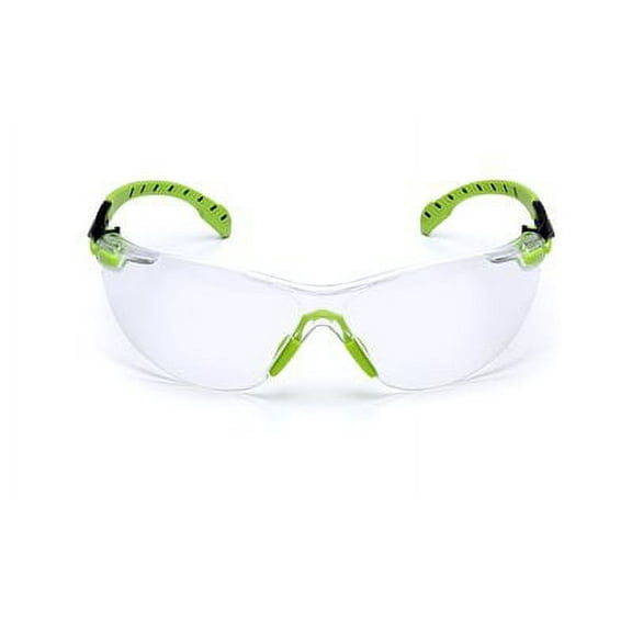 Solus™ 1000 Series Protective Eyewear, Clear Lens, Polycarbonate, Anti-Fog, Anti-Scratch, Green/Black Frame